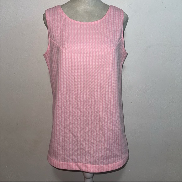 Vtg Handmade Pink & White Striped Tank Top - Picture 6 of 8
